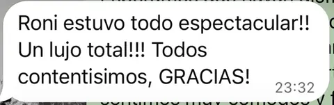 Captura de WhatsApp: testimonio de Martín