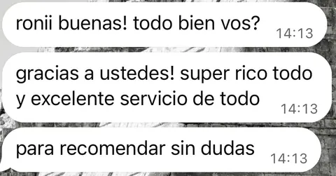 Captura de WhatsApp: testimonio de Lucas