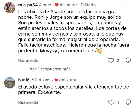 Captura de Instagram: testimonio de Carla